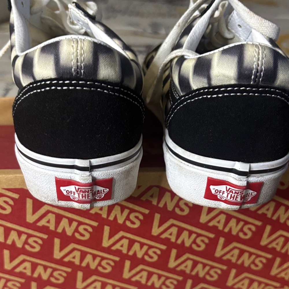 Vans Black and Cream Checkerboard Shoes - Picture 5 of 6
